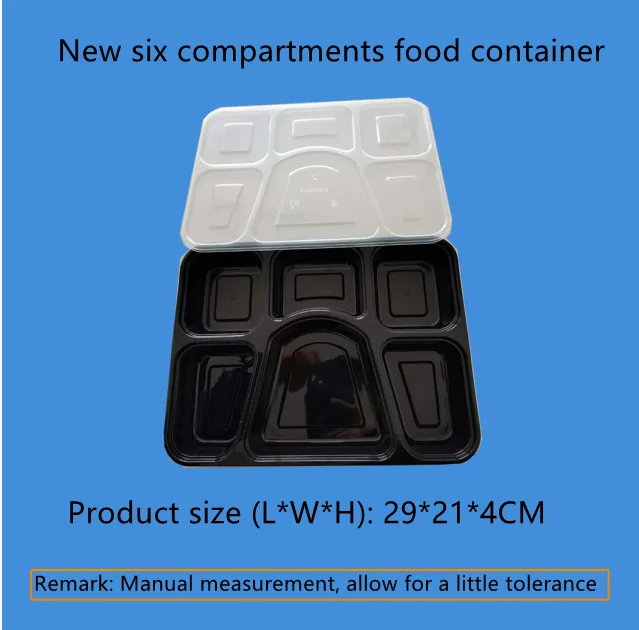 PP CONTAINER;FOOD CONTAINER;BENTO BOX;DELI CONTAINER ;DELI CUP,New six compartments food container
