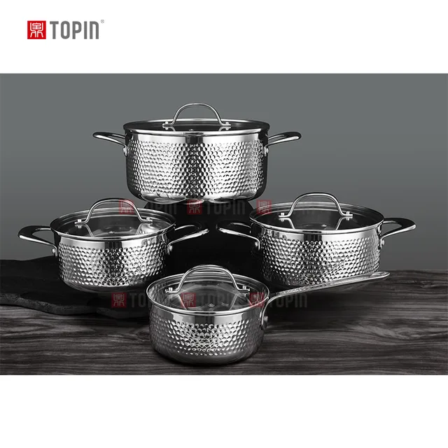 Topin tri-ply s/s 8pcs cookware set