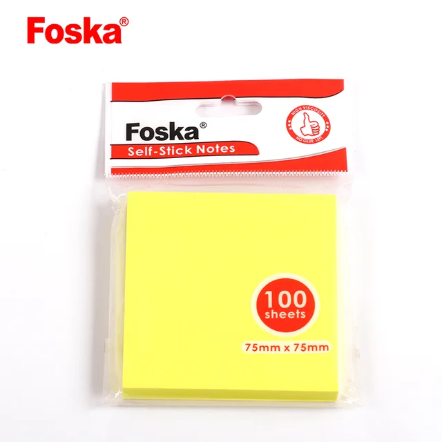 Foska Hot Sale Neon Memo Pad Book Sticky Notes