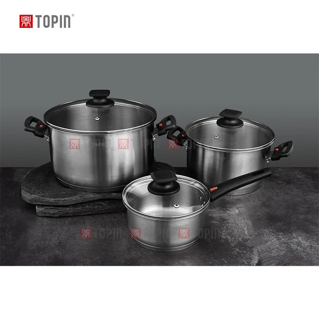 Topin stainless steel 6pcs cookware set