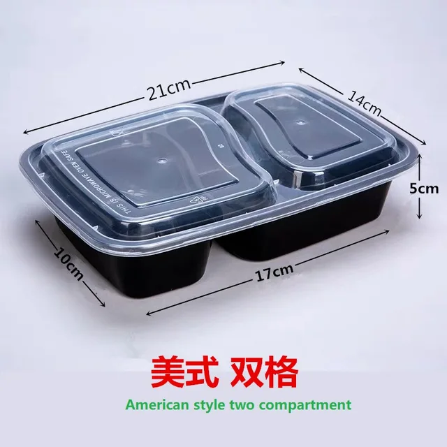 PP CONTAINER;FOOD CONTAINER;BENTO BOX;DELI CONTAINER ;DELI CUP，American rectangular 2 compartment