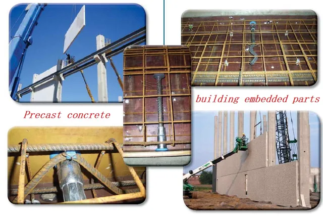 Precast concrete building embedded parts