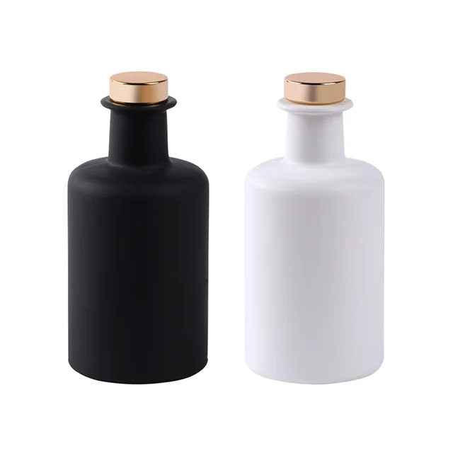 250ml matte white matte black round glass fragrance diffuser empty bottles