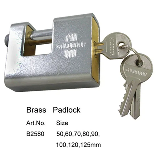 GOLDDOOR Padlock Brass padlock Best Lock Rectangular lock