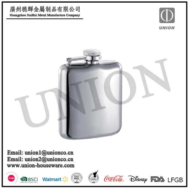 Factory direct sale 304 stainless steel Hip flask 6oz hip flask Flask 6oz