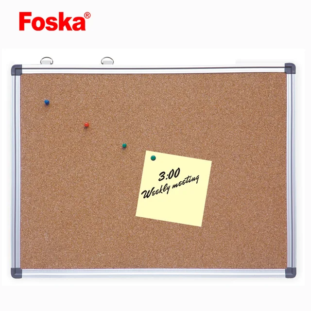 Foska School Office Aluminum Framed Corrugated Notice cork bulletin board