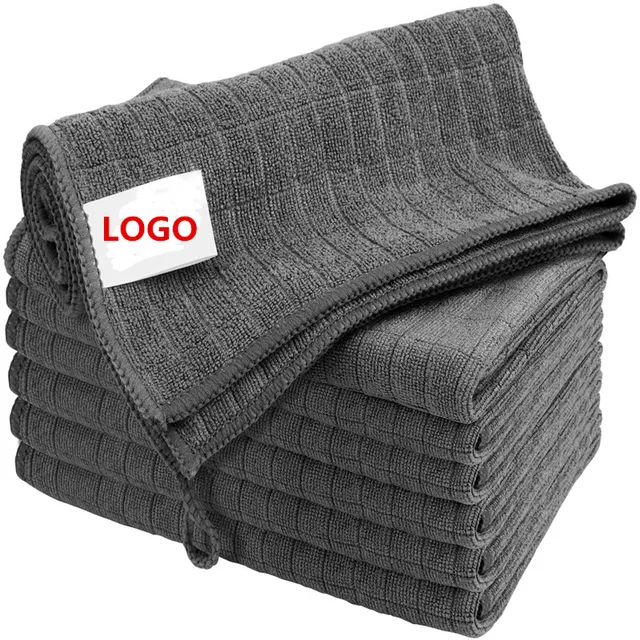 Strip microfiber towel weft knitting