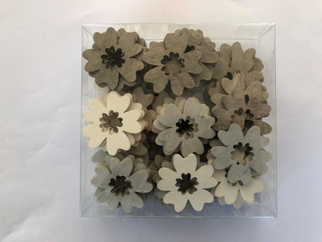 Wooden flower in pvcbx