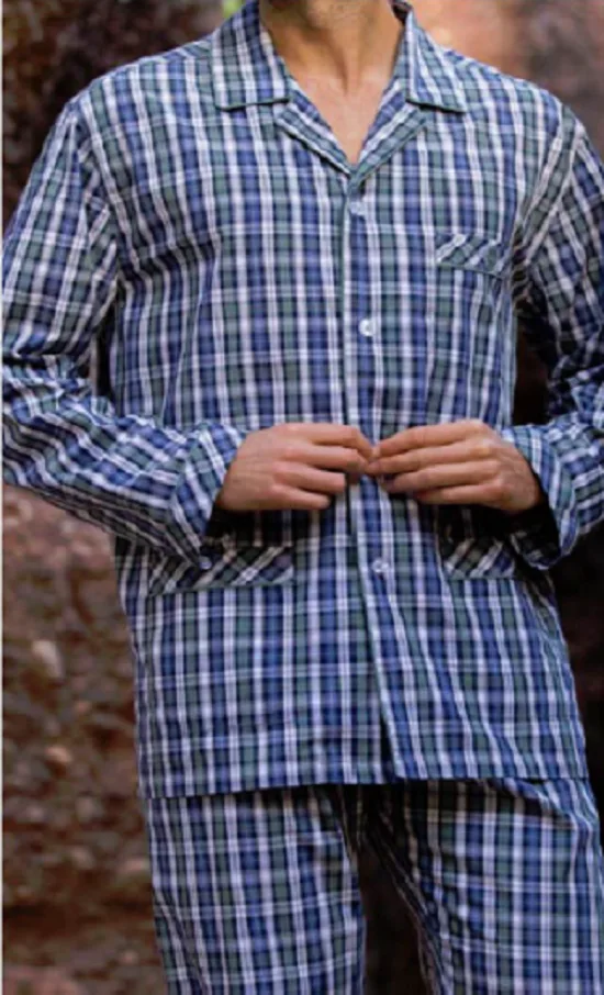 100% cotton men's woven pajamas