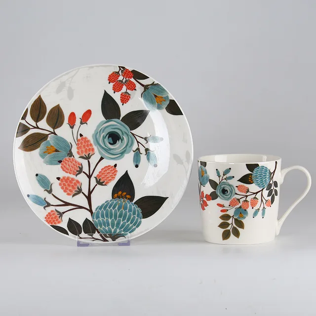 Ceramic mug Ceramic cup and saucer
