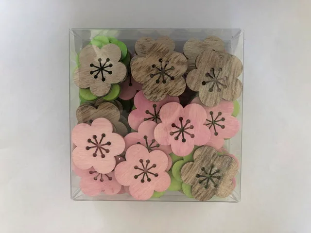 Wooden flower in pvcbx