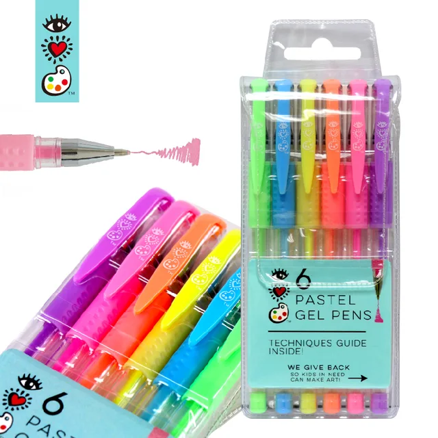 Artist Studio 6 Pastel Fasion Multi Color Gel Pens