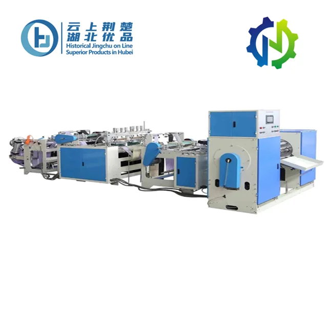 Automatic double line rolling bag making machine