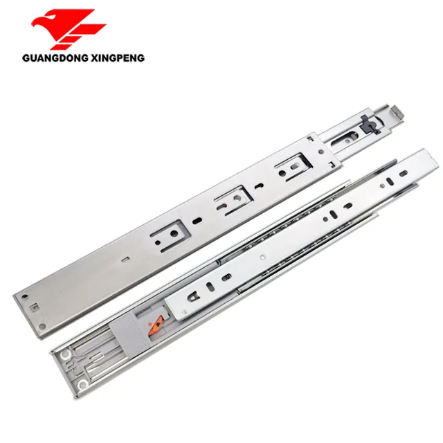 Push open ball bearing slide