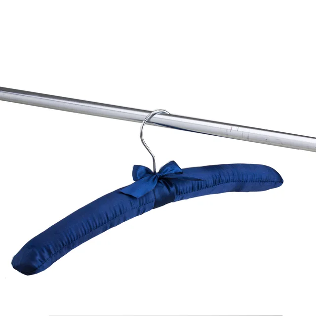 Factory Wholesale Colorful Finish Satin Padded Hangers for Clothing shop