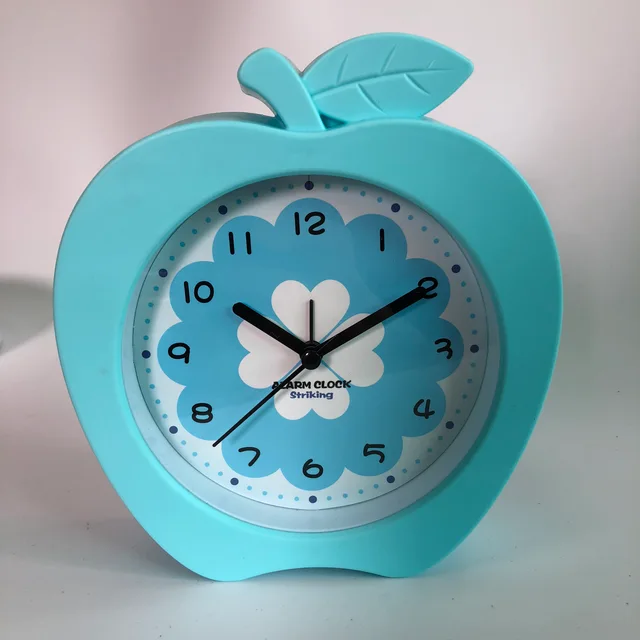 Plastic apple shaped kids alarm clock
