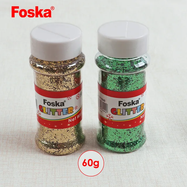 Foska Bottle Packing Bulk Colorful Cosmetic Glitter Powder
