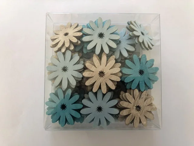 Wooden flower in pvcbx