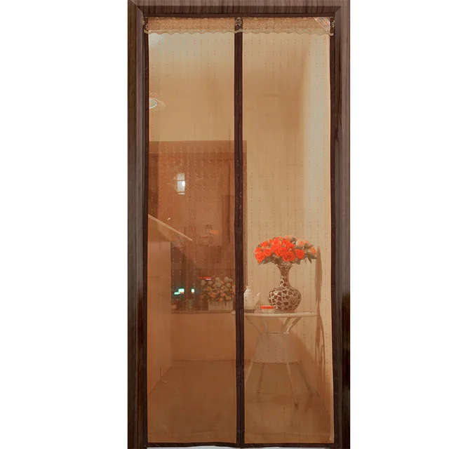 Amazon hot sell magnetic screen door with heavy duty mesh