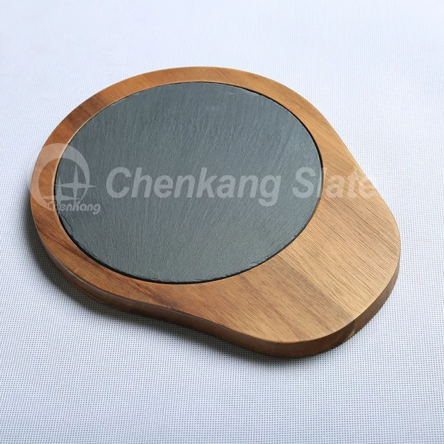 Slate And Acacia Wood Cheese Board