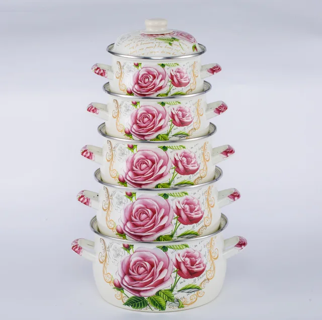 High quality Enamel casserole 3pcs 5pcs 6pcs