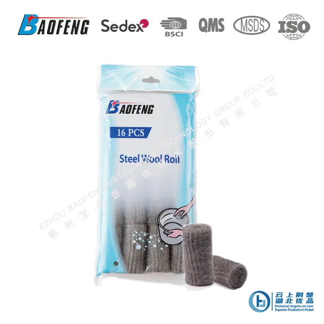 Steel wool roll