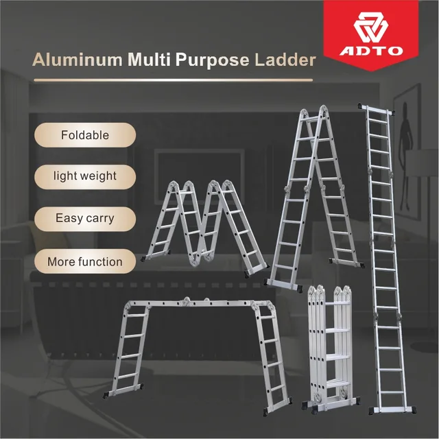 4-in-1 Aluminum Alloy Joint Foldable Multifunctional Ladder