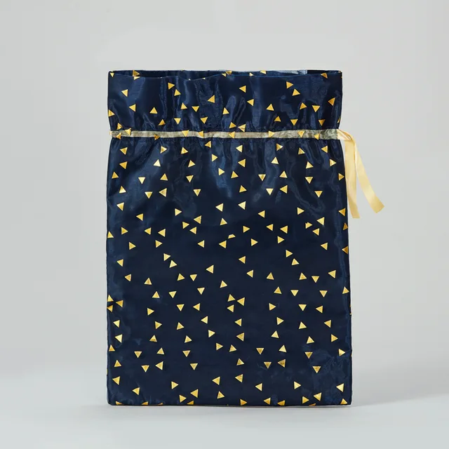 High quality black organza non-woven high grade drawstring bag gift decoration bag