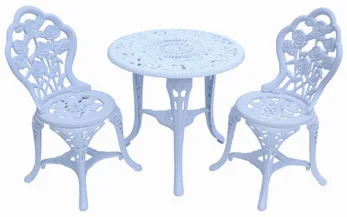 Plastic chairs and tables