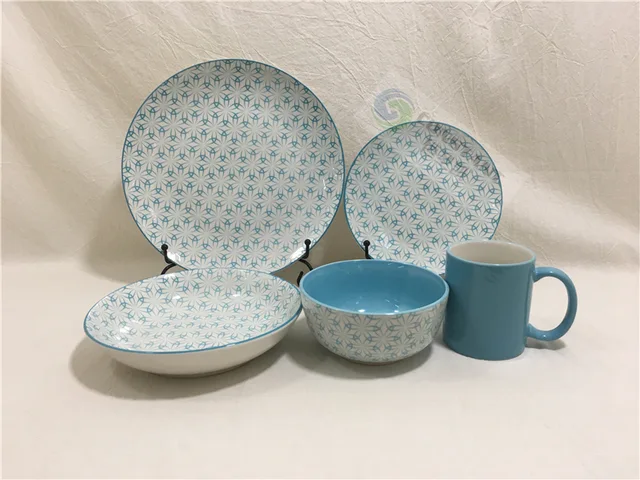 Porcelain, Pad painting Dinnerware