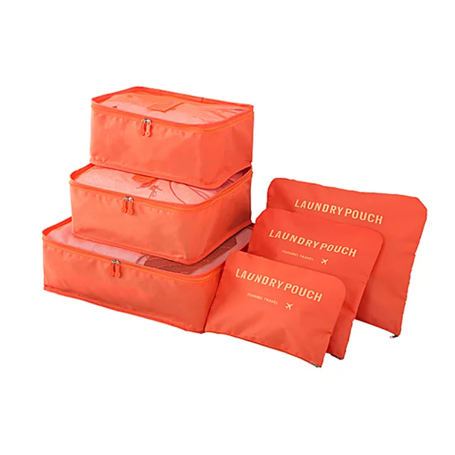 Custom Personalized waterproof packing cubes 6 piece travel organizer bag for suitcase