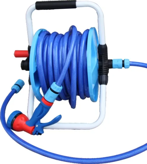 Portable hose reel set