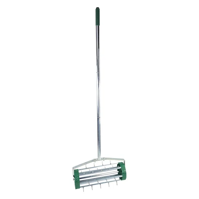 Garden tools zinc plated pole GO-0102 lawn aerator roller