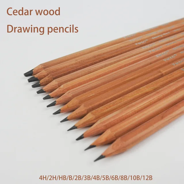 Cedar wood sketch pencil, drawing pencil, natural wood pencil