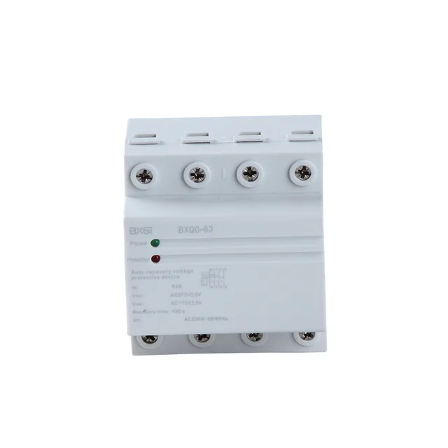 BX-V002 Din Rail Wiring Worldwide 230V 63A 3 Phase Voltage Surge Protector For Home,whole house voltage regulator