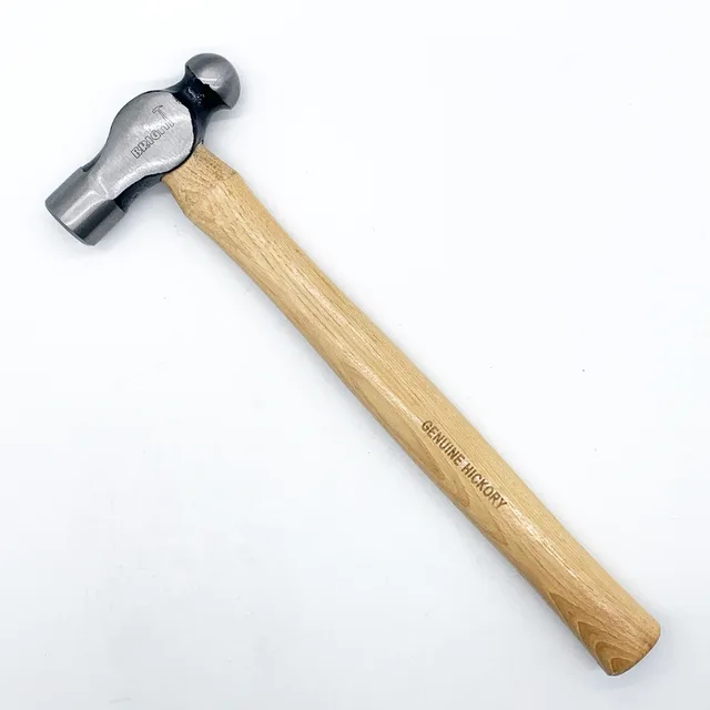 Ball pein hammer with hickory handle (American type)