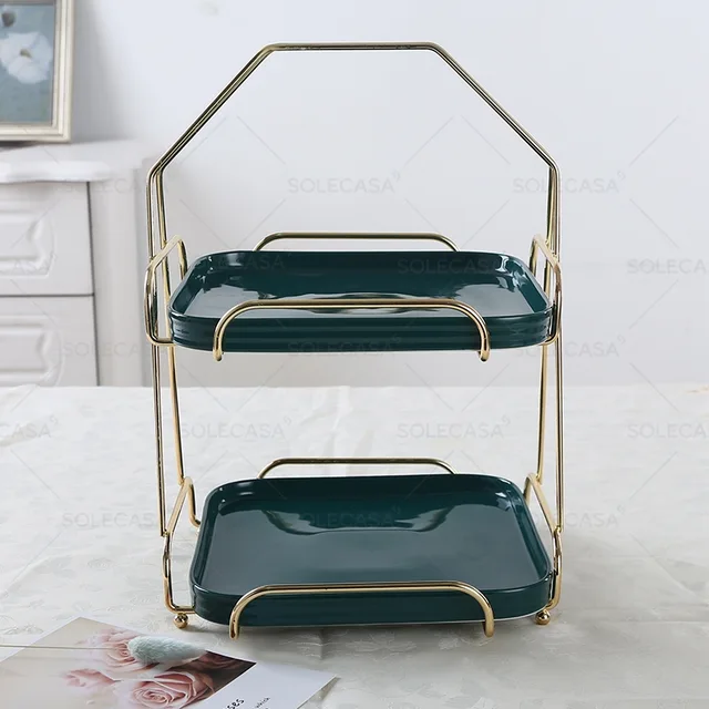 Colored glaze plate with stand