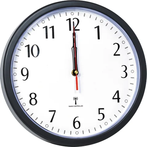 Wall clock; radio controlwall clock; simple round clock; 12inch 30cm