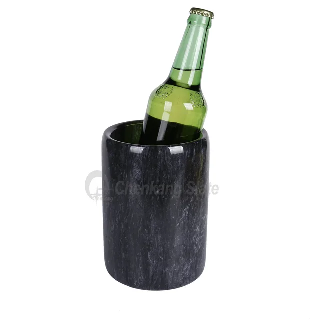 Black marble ice bucket