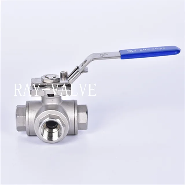 3-way stainless steel ball valve(L/T Port)