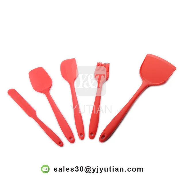5 piece baking tool set（included silicone scraper，spoon spatula，brush，turner，spatula spreader）