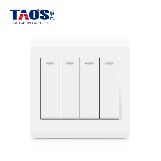 10A 4 gang 1 way / 2 way switch (wide dolly) + fluorescent strip