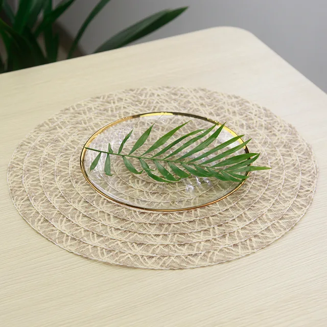 Mixed Color Round Jute Placemat