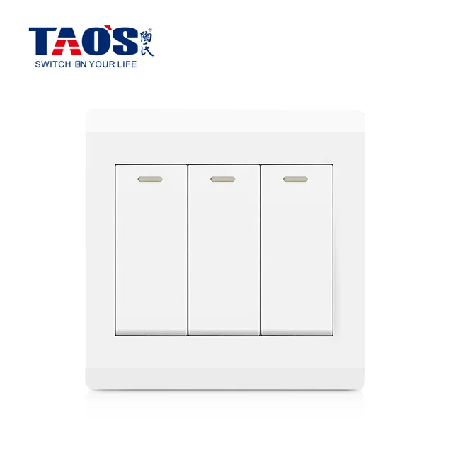 10A 3 gang 1 way / 2 way switch (wide dolly) + fluorescent strip