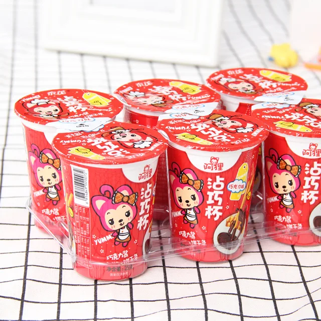 CHOCOLATE CREAM WITH BISCUIT CUP 25gX16pcs