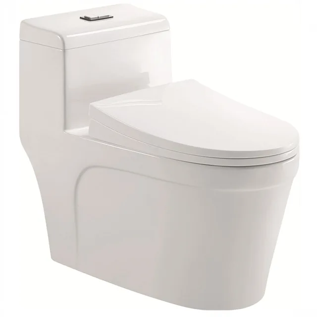 Super-swirling siphonic one piece toilet