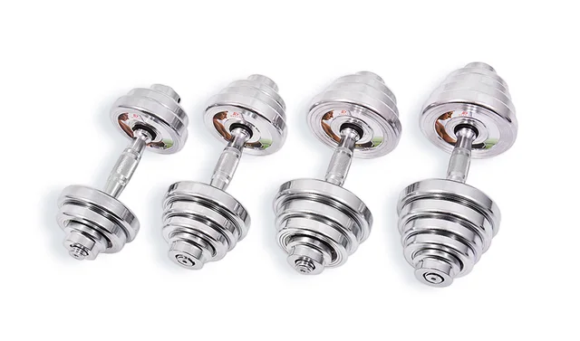 Chrome D-safety dumbbell