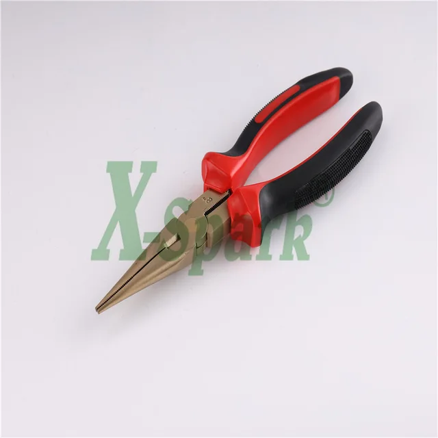 Non sparking snipe nose pliers