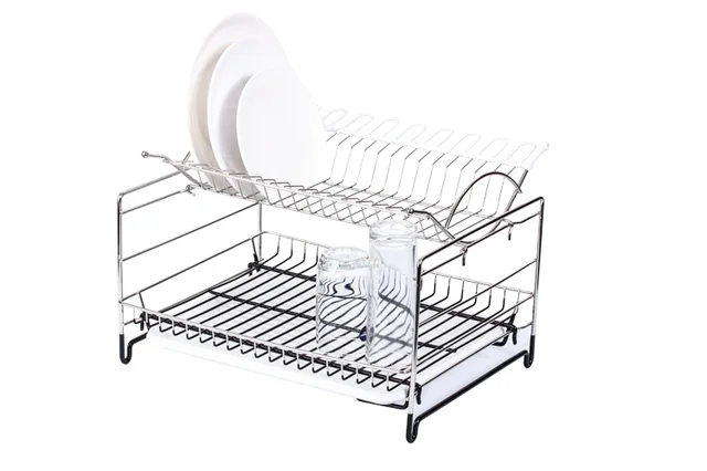2 Tier Stainless Steel Dish Rack