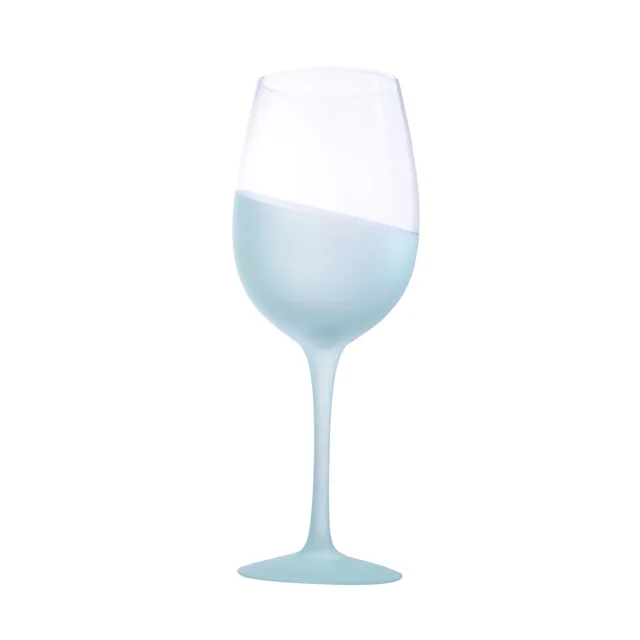 New half-side craft, half-face color wine glass, red wine glass